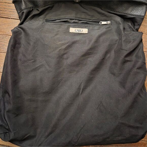 Cato Black Studded Shoulder Bag – Man-Made Materials – Repaired – 15"x14" - Picture 4 of 10